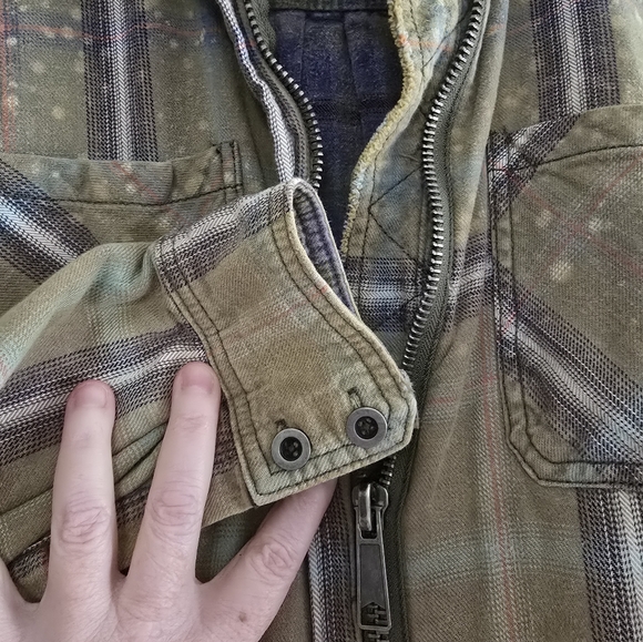 Free People Distressed Flannel Jacket - Picture 3 of 6